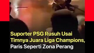 Euforia selebrasi gelar juara Paris Saint-Germain (PSG) di final Liga Champions