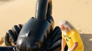 Giant Inflatable Scorpion Shelter in Desert Storm ⚡ | Cinematic AI Short Film