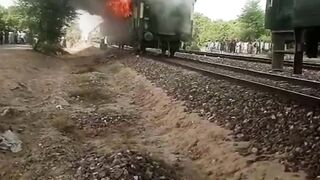 Train Caught Fire