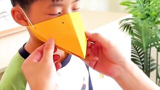 Learn how to make a bird's beak with paper