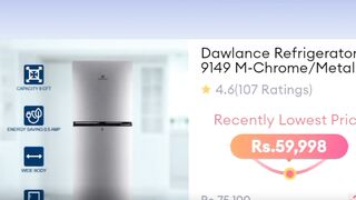 Dawlance Refrigerator 9149 M-Chrome/Metallic Silve