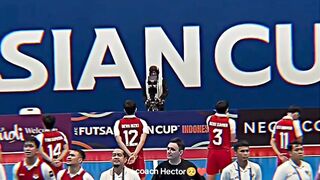 Momen haru Coach Hector Souto menangis setelah membuat sejarah bersama Timnas Futsal Indonesia