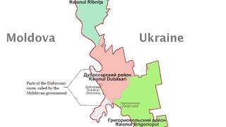 Transnistrian maan kartta. Transnistrian kartta