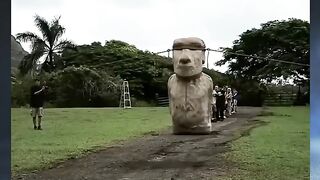 Patung Moai raksasa di Pulau Paskah selalu jadi misteri