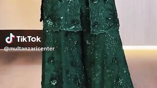 Beautiful Bottle Green Colour Dress