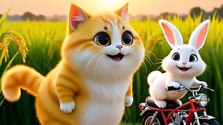 Fat Yellow Cat & Rabbit Ride Motorcycle to Night Market! What They Bought That Many Can't Believe?! ????????????️ ????????????️