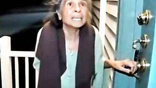 NEVER Ignore An Old Lady Knocking At Night #neverignore #cctvfootage #oldlady