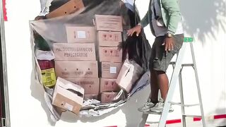 El camion ???? saqueado