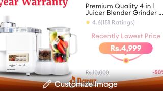Premium Quality 4 in 1 Juicer Blender Grinder Chopper