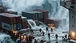 Cargo Ship Loses Engine Power in a Monster Storm! ????????