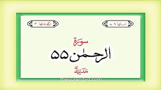 Surah Ar Rahman with audio Urdu Hindi translation Qari Syed Sadaqat Ali.