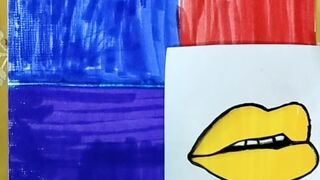 I Could Be Every Colour | Satisfying Lips Drawing | How to Draw #art #easydrawing #love #heart #lips