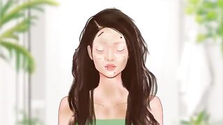 Traditional Indian bridal makeup animation