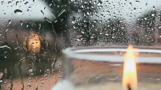 Stock rain with fire