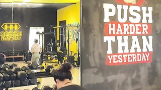Real glute women at the gym