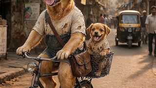 Dod riding by cycle
