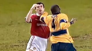 Rivalitas Roy Keane (Manchester United) dan Patrick Vieira (Arsenal) adalah salah satu duel gelandang terpanas dalam sejarah Premier League