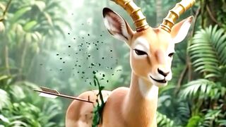 Tom And Jerry Saved Magical Golden Horned Deer
