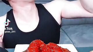 Mukbang spicy food