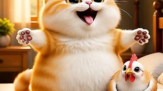 Fat Cat & Chicken Go to the Market on a Bike! Their Behavior Makes Everyone Laugh ???????? (Viral 2026)