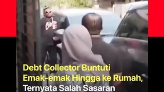 Seorang Emak-emak pemilik mobil Fortuner dikuntit dua debt collector