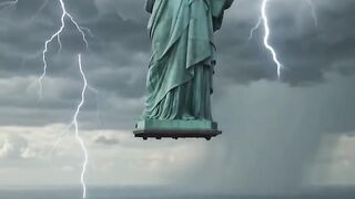 ???? Statue of Liberty Falls From the Sky!