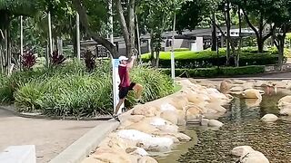 Crazy Parkour Action in the City Park!
