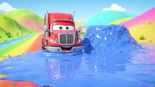 #3DAnimation #TruckCartoon #PoliceCar #ColorChallenge #KidsEntertainment #FunnyCartoon #ToyCars #LearningColors #RainbowColors #ChildrensCartoon