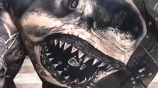 Tattoo illusion: when skin becomes screens of life.