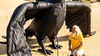 POV: You survive a desert storm inside a giant phoenix
