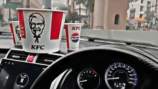 Honda car and kfc