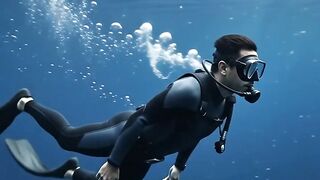 swims toward whale shark