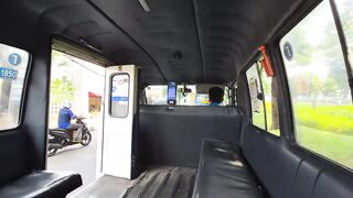 Interior of Passenger Bus with Open Door