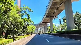 Empty Road Under Elevated Highway