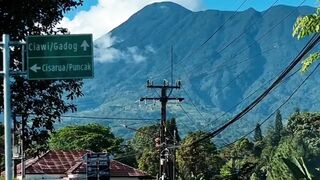 Mountain Road with Tropical Landscape