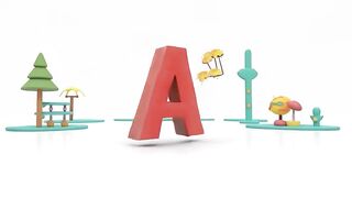 3D Alphabet Animation for Kids: A is for Apple, B is for Butterfly!