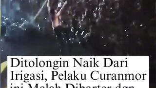 Kena 'Barter' Sama Maling! Niat Evakuasi Pelaku Curanmor di Citra Raya, Pak Satpam Malah Tertinggal di Irigasi