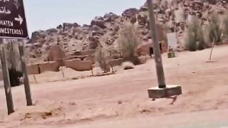 Travling in Arabic city desser-