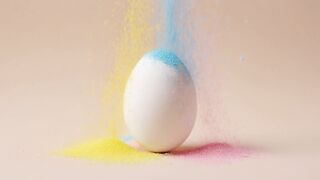 Easter Egg With Color Powder