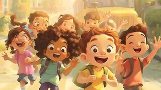 kids going to school