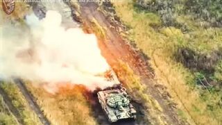 Ukrainian suicide drones blitz Russian tanks blowing them up