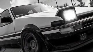 AE 86 black and white