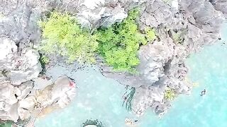 Beautiful view from above drone shot