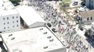 Why Massive Crowd In Downtown San Diego #massivecrowd #sandiego #freedom