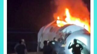 Rescuers rush to help people after a jet crashes on a Texas highway
