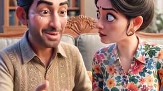 Husband Wife Comedy | Future Son-In-Law Funny Joke ???? |  Pixar Style Animation | #shorts #viral