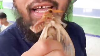 Eating a Giant Butterfly? The Reaction Was Unexpected!