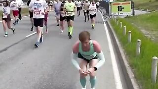 The Most Insane Marathon Stunt Ever ????