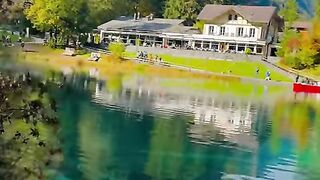 Blausee ,Switzerland #blausee #foryou #travel #shortsfeed #mountains #nature #swiss [1080p]