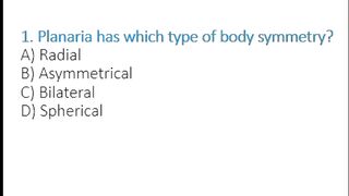 Planaria MCQs | Phylum Platyhelminthes | Digestive System & Body Symmetry | Class 11 Biology